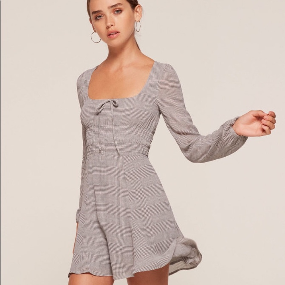 Reformation plaid dress size 0 NWT